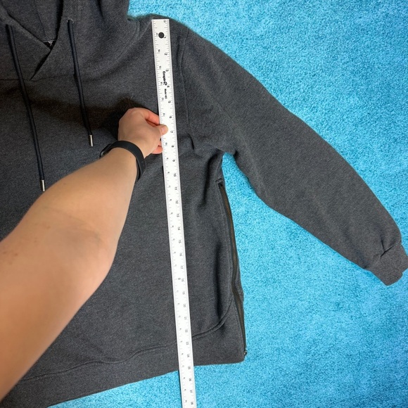The Norwegian Original Onepiece Men’s M Gray Zip Pullover Hoodie Side Zippers - Picture 6 of 15